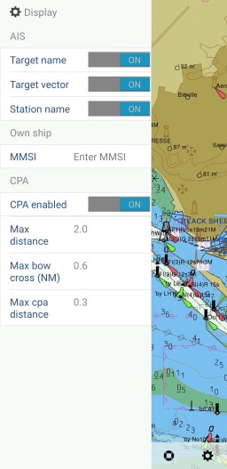 CPA TCPA alarms on Seapilot